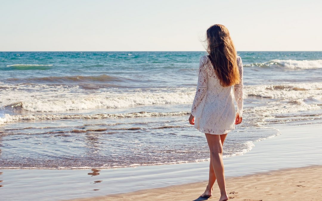 On the beach - breaking eggshells